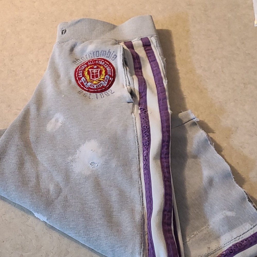 Men's VERY distressed cut off sweatpants